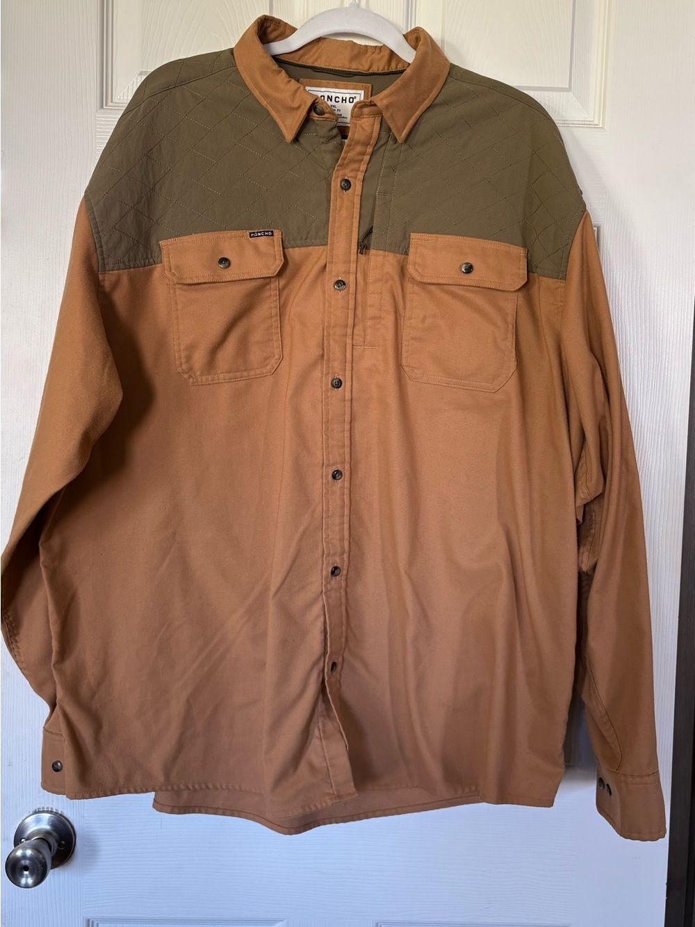 Men's Two-Tone Shirt - Caramel & Olive